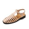 Women's Sandals Summer Baotou Square Head Retro Sandals Women's Summer New Fashion Thick Heel Outer Wear Woven Roman Sandals