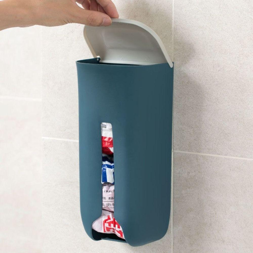 Wall-Mounted Garbage Bag Holder Large Capacity Trash Bag Saver Plastic Bag Storage Bag  Kitchen
