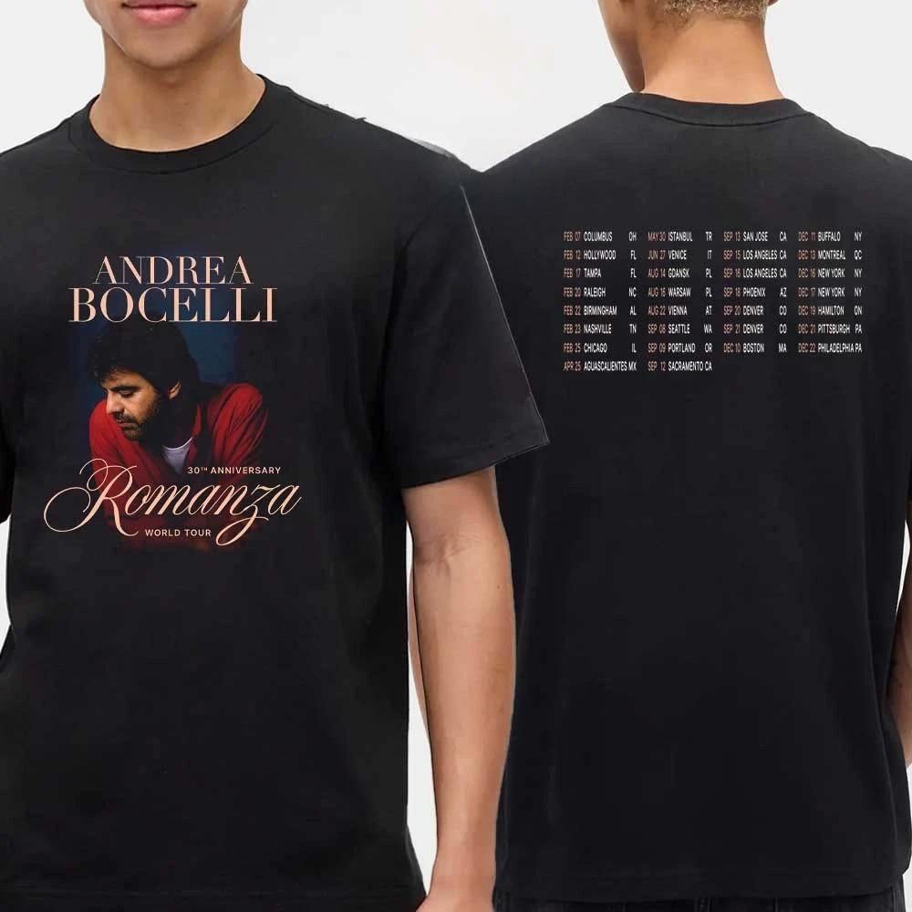 Andrea Bocelli 2026 Tour Dates Romanza 30th Anniversary World Tour T-Shirt XXXXL