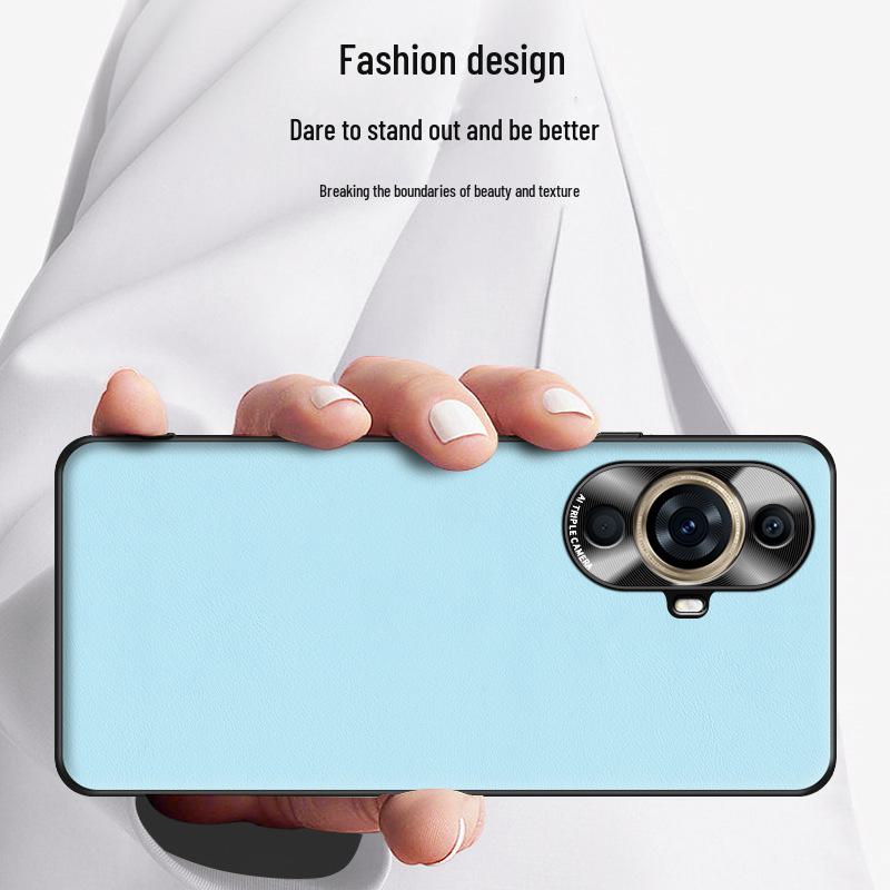 Protective liquid leather case for Huawei nova 11 Pro, anti-fall design, single piece shipment available.