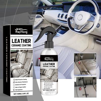 Automobile Leather Ceramic Coating Spray Leather Renovation Decontamination Brightening Maintenance Cleaning Polishing Spray