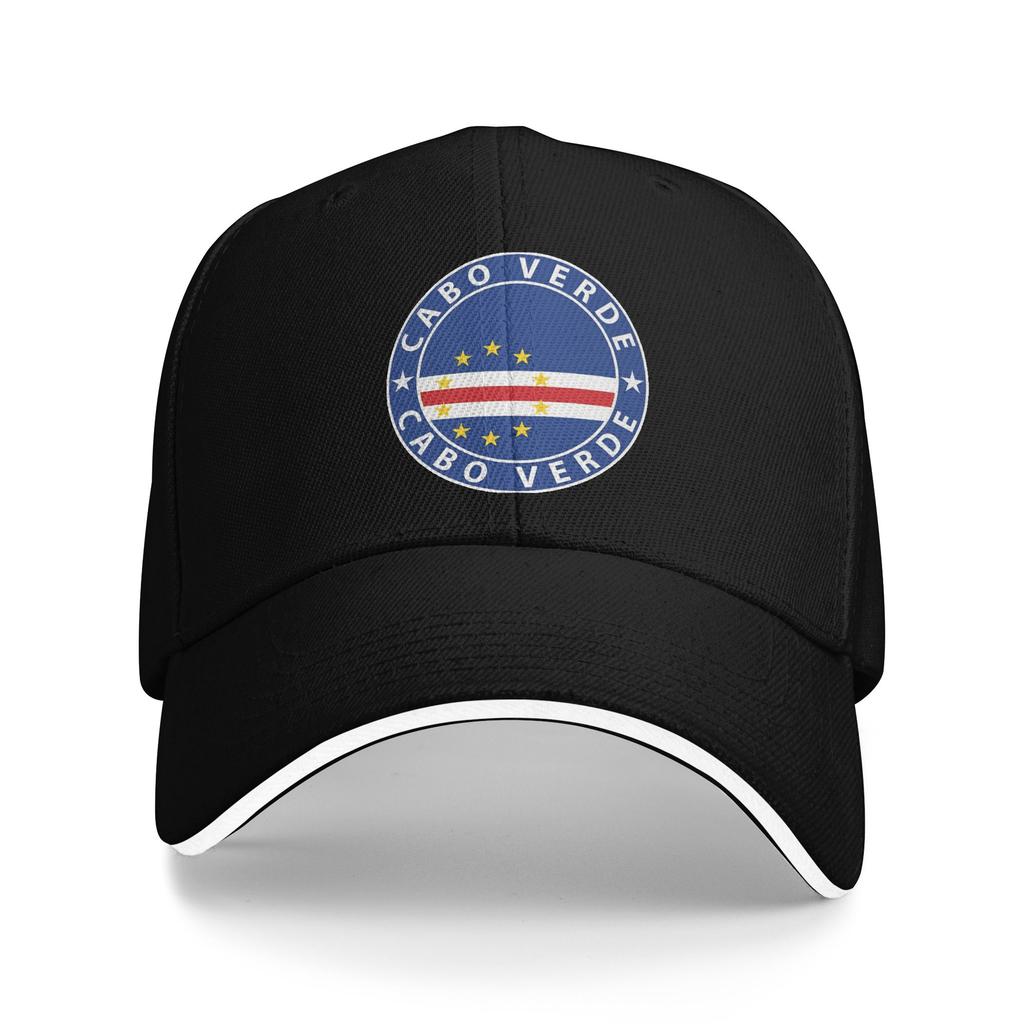 Capo Verde Cabo Verde bandiera bandiera stemma Cappellini Per Unisex Donna Cappellino da Baseball alla Moda Cappellino da Trucker Copricapo da Golf Regolabile