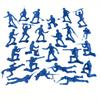 30pcs Plastic Army Men Action Figures Multiple Different Poses Soldier Model Set 1.96 Inches Red Green Yellow Blue Army ZSY