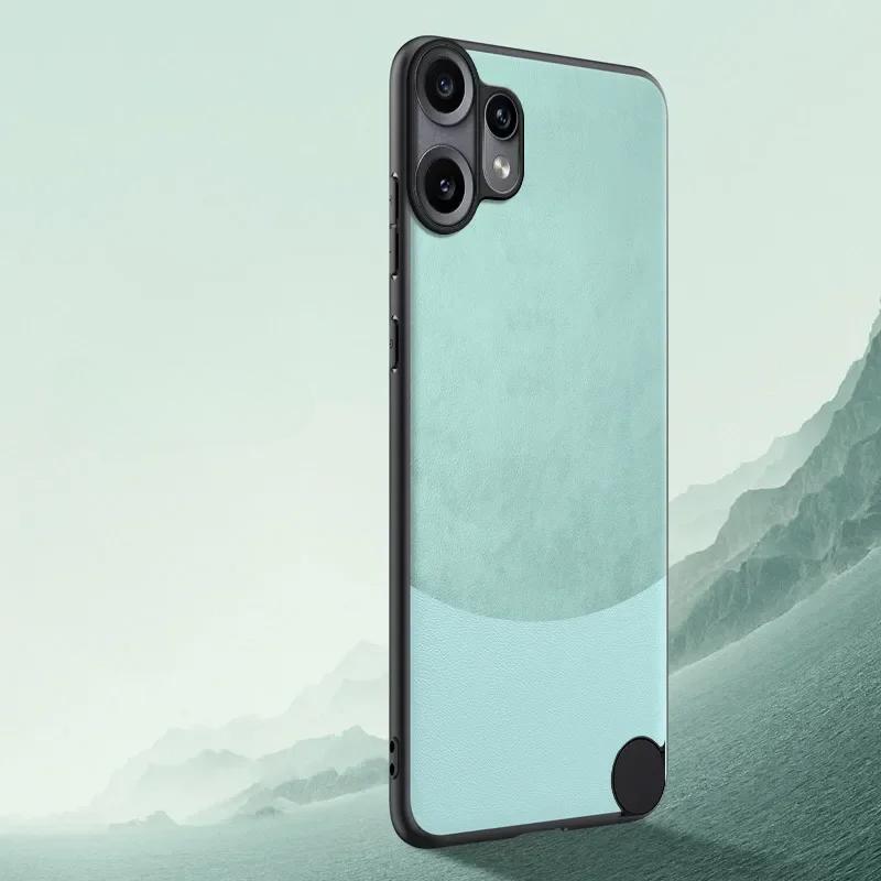 

Роскошный силиконовый чехол из кожи в цвет для Nothing CMF Phone2 Pro, ударопрочный защитный бампер для CMF Phone 2Pro For CMF Phone 2 Pro циан