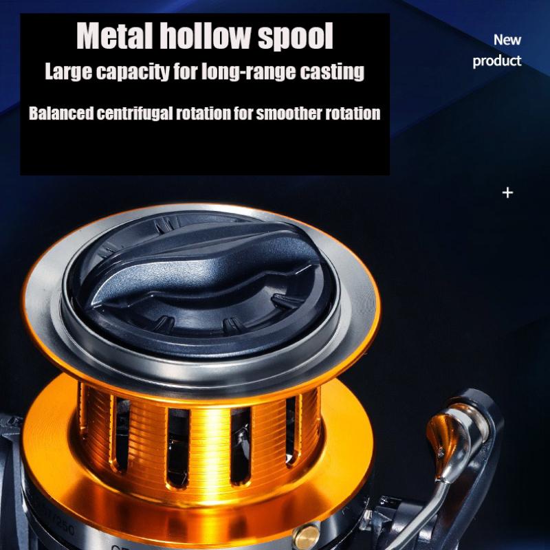 Mavllos TE Surf Spinning Fishing Reel Speed Ratio 4.1:1 Bearings 10+1 Metal Brake Pads Super Smooth Long-distance Casting Metal Fishing Reel