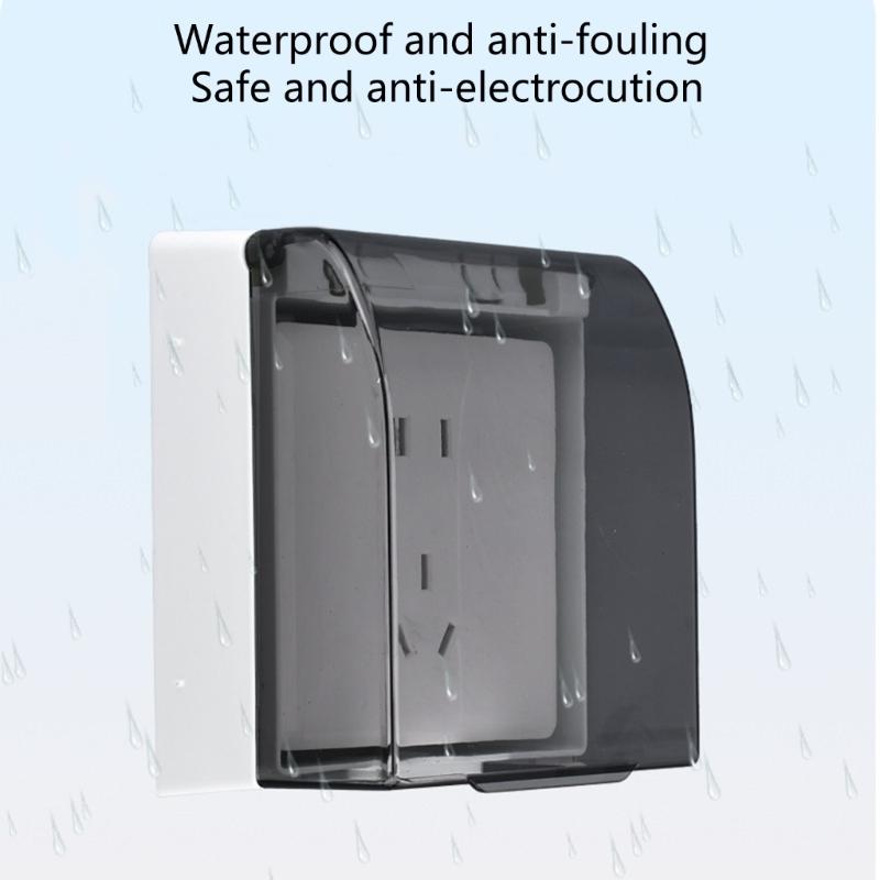 86 Type Outdoor Socket Waterproof Box Socket Case Receptacle Protector Plastic Electrical Outlet Cover Dustproof Box