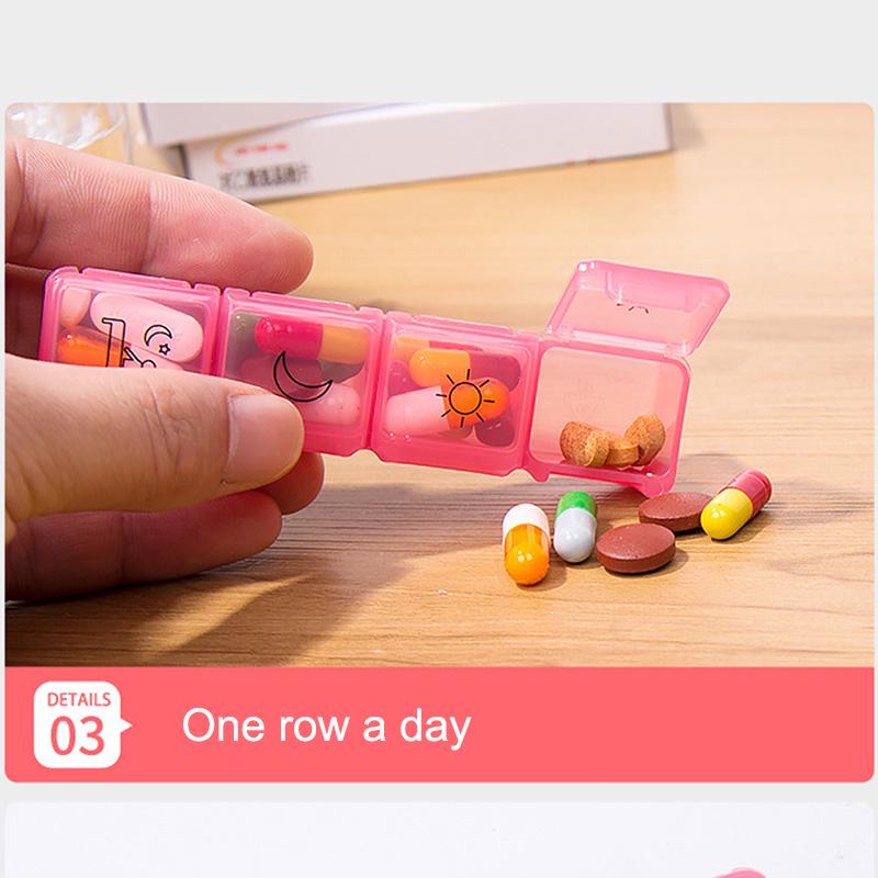 Buy Weekly Pill Box Portable Travel Pill Organizer with Moistureproof