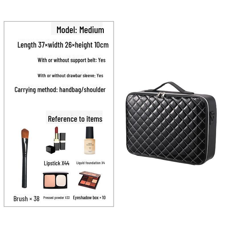 

Вместительная косметичка для хранения: Портативный органайзер для кистей, инструментов, аксессуаров для ногтей и ресниц