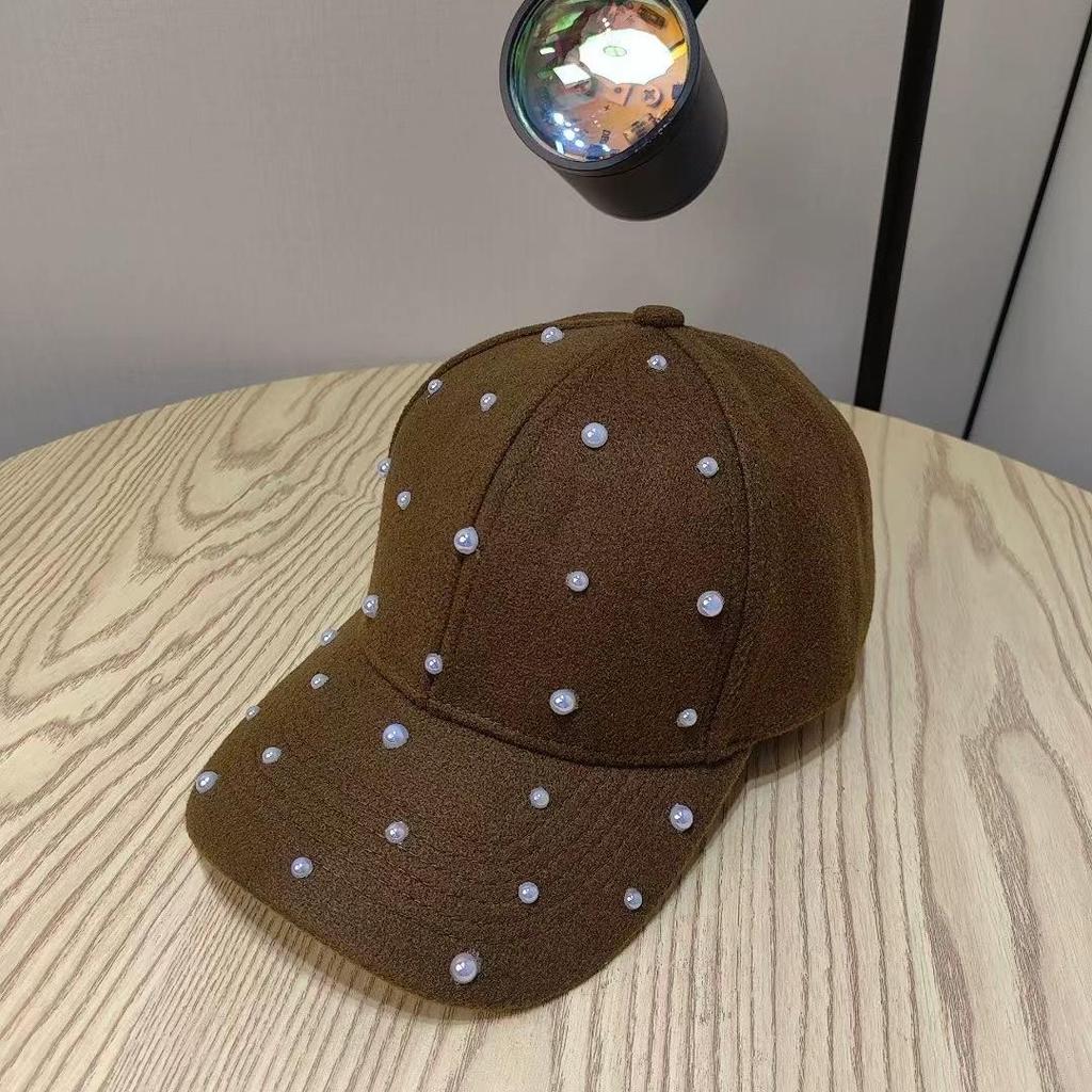 Fashion Pearl Elegant Baseball Cap For Women Outdoor Casual Sun Protection Bones Hat Gorras Casquette
