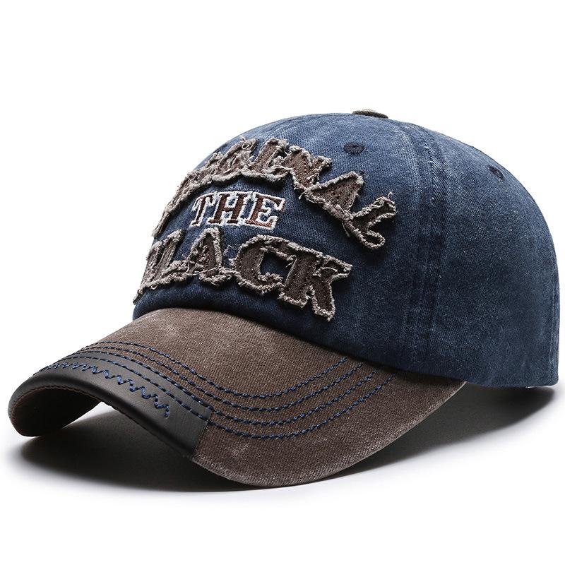 

Мужская бейсболка с утиным козырьком - Европейско-американский уличный тренд, повседневная шляпа от солнца Adjustable темно-синий