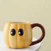 500ml Kürbis Tasse Halloween Retro Keramik Tasse Emaille Griff Tassen Büro Milch Kaffee Tasse Haushalt Trinktasse Halloween Deko