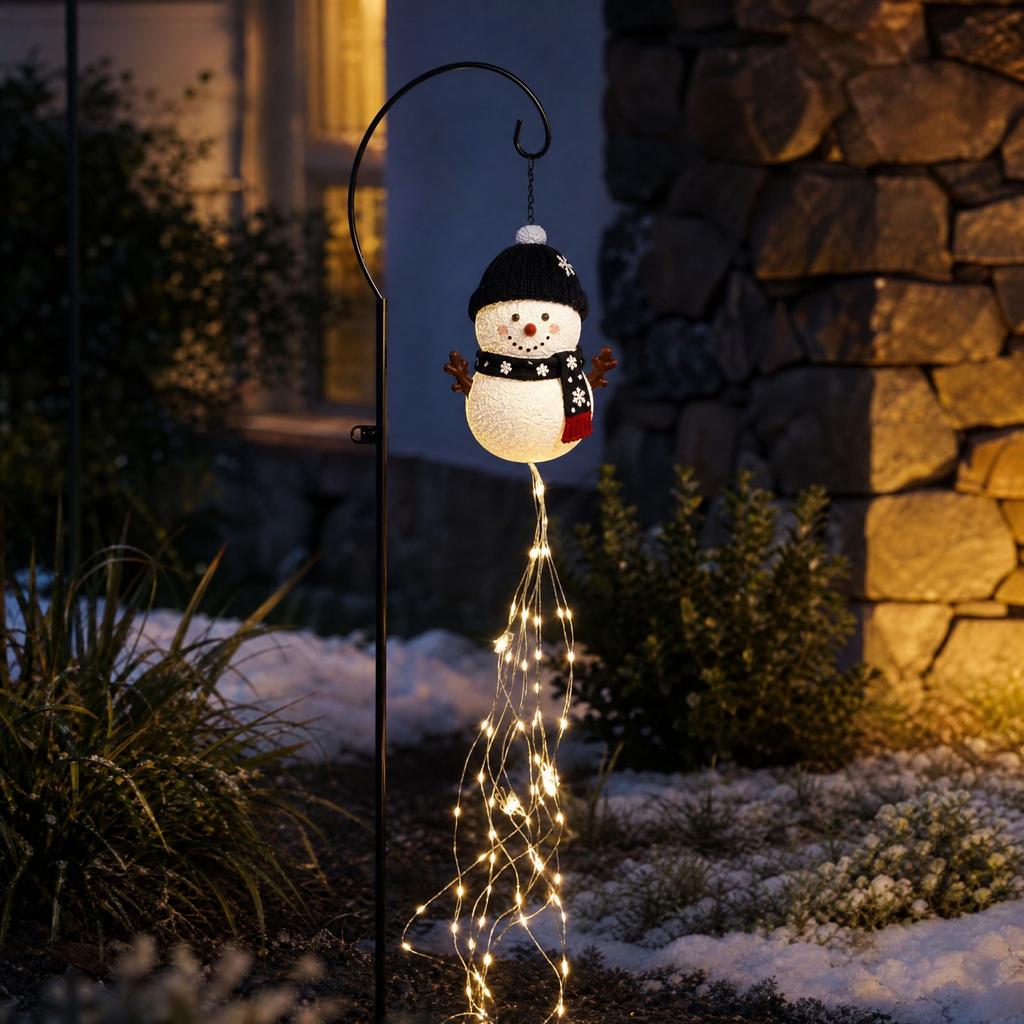 Snowman Garden Light with Flashing Effect for Outdoor Yard Patio Decor