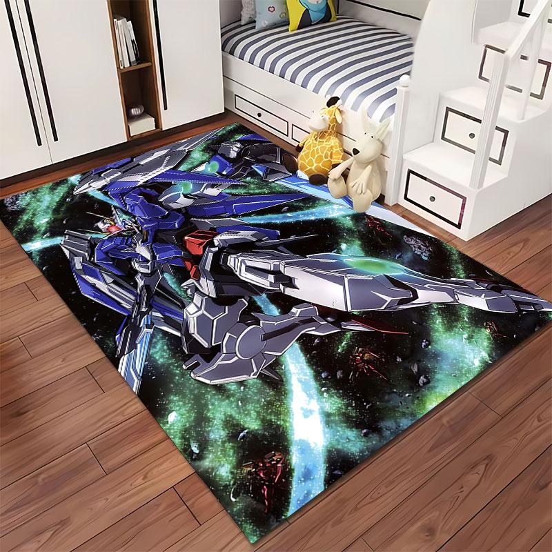 Mecha Warrior In Space Scene Suitable As a Non-slip Mat for the Living Room or Bedroom Sofa