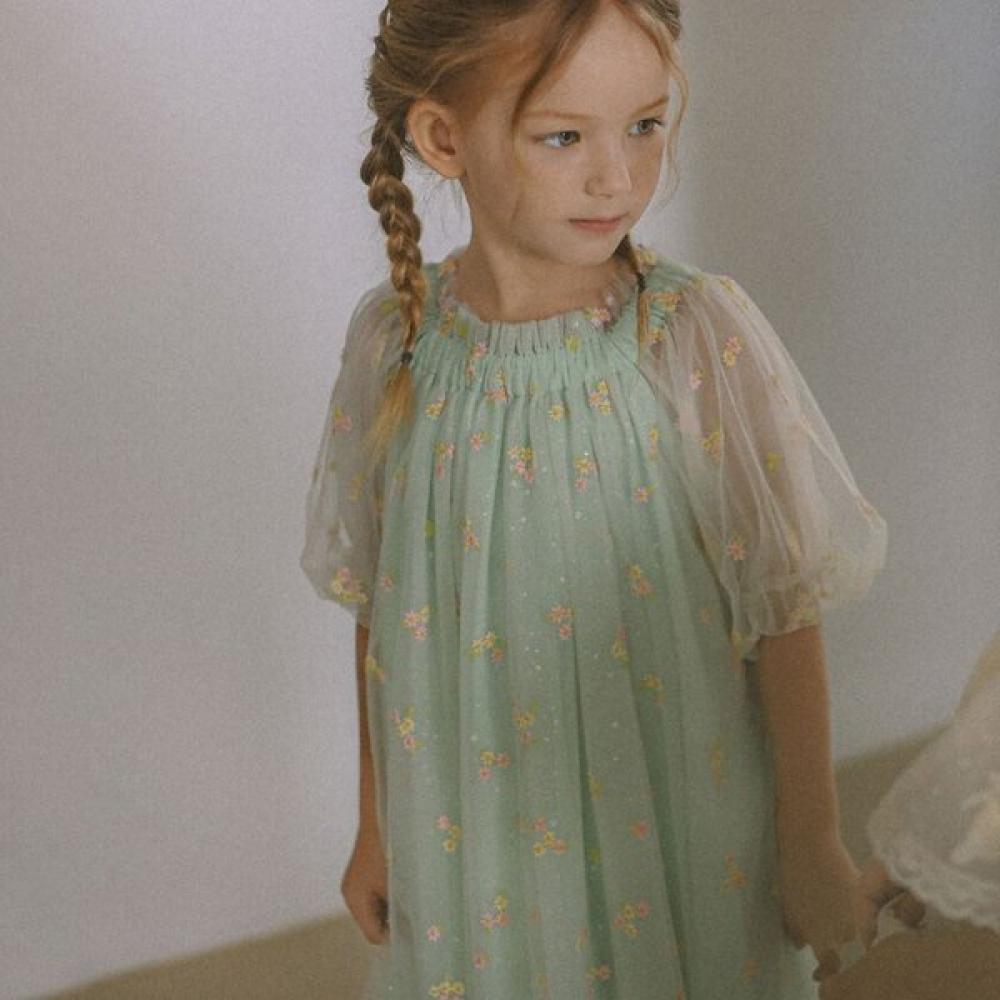 Платье с вышивкой Lullaby Little Ground 76122 400 04 MINT/100