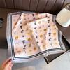 Cute Dog High-end Small Square Scarf Square Scarf Silk Scarf Simulation Silk Printing Atmosphere Shawl Neck Headscarf Scarf Women's Sun Protection