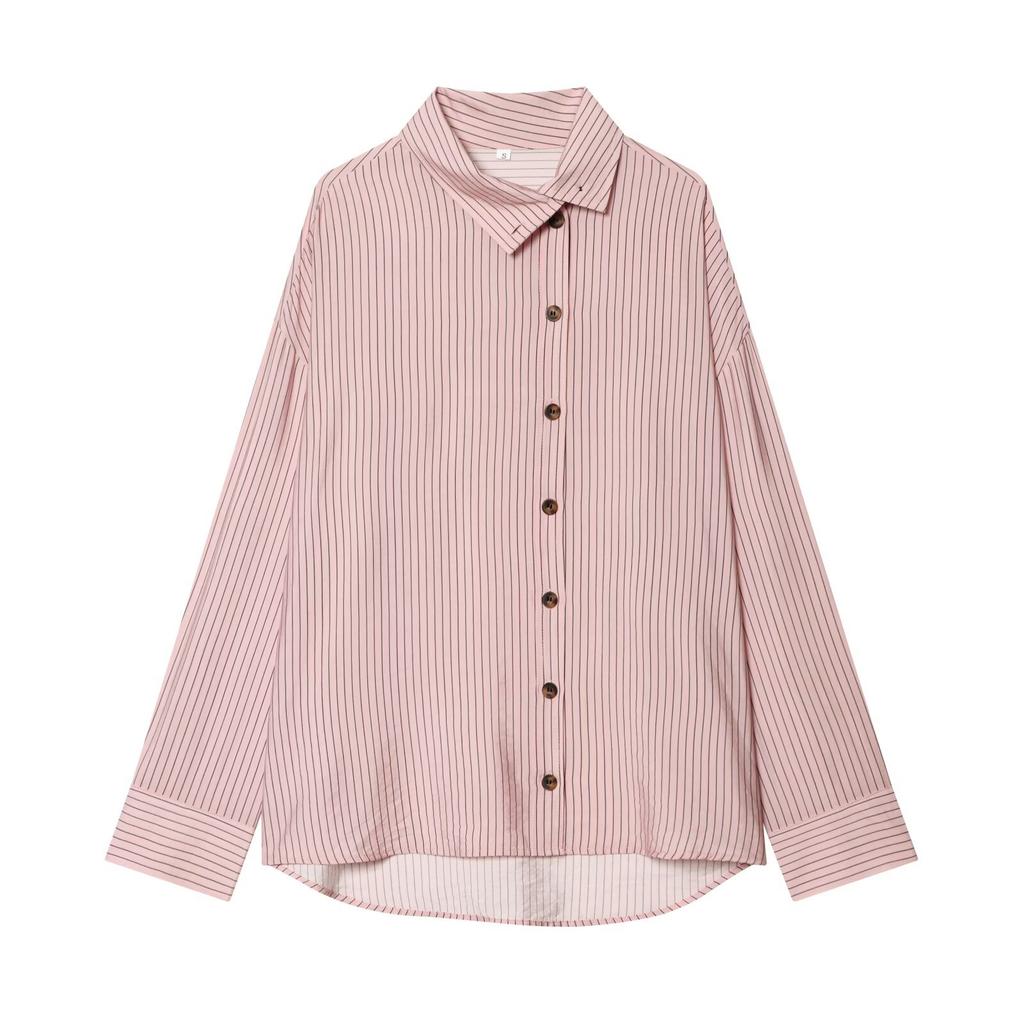 European and American style, new women's fashion, chic, fashionable striped turtleneck shirt 2317594