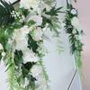 2PCS Wedding Arch Artificial Flowers Hanging Faux Flower Swag Set for Wedding Welcome Signs Reception Ceremony