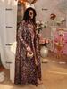 Women's Issey Miyake Pleated Print Cardigan Abaya - Long, Plus Size Arab Robe