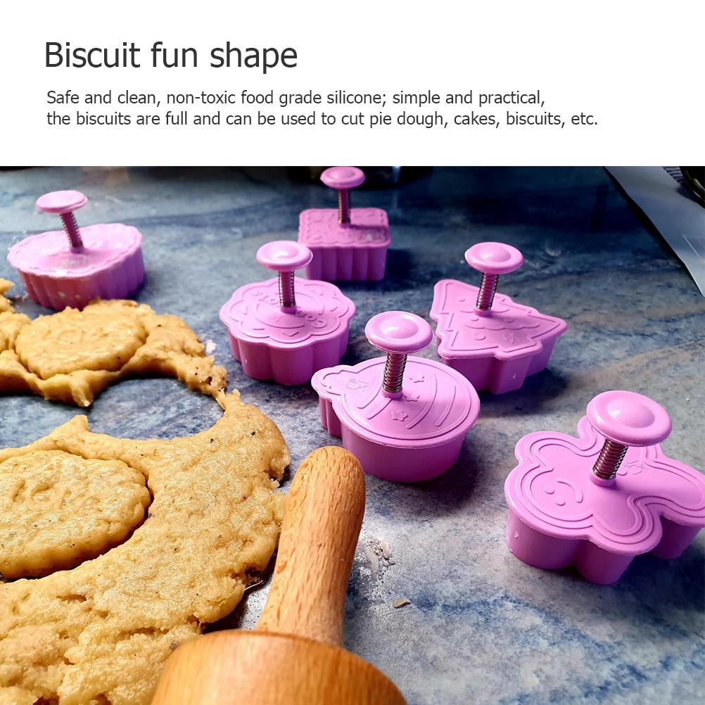 8PCS Spring Mold Christmas Thanksgiving Biscuits Cutter Baking Tool