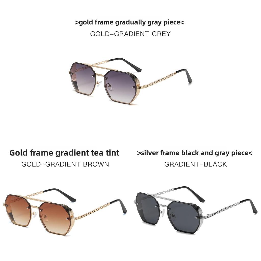Geometrische Polygon-Sonnenbrille Mit UV400-Schutz Für Sommerliche Outdoor-Mode