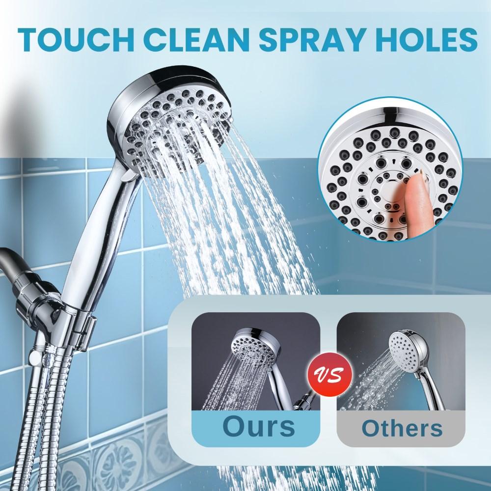 5 Functions Filtered Shower Head, Detachable Bathroom Handheld Shower Head with Holder High Pressure Hand Held Showerhead