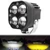 Dual Color 3 Inch Motorcycle Spotlights 200W LED 30000LM 12V 24V Truck Work Light Fog lamp Headlight For Motorcycle Truck Car