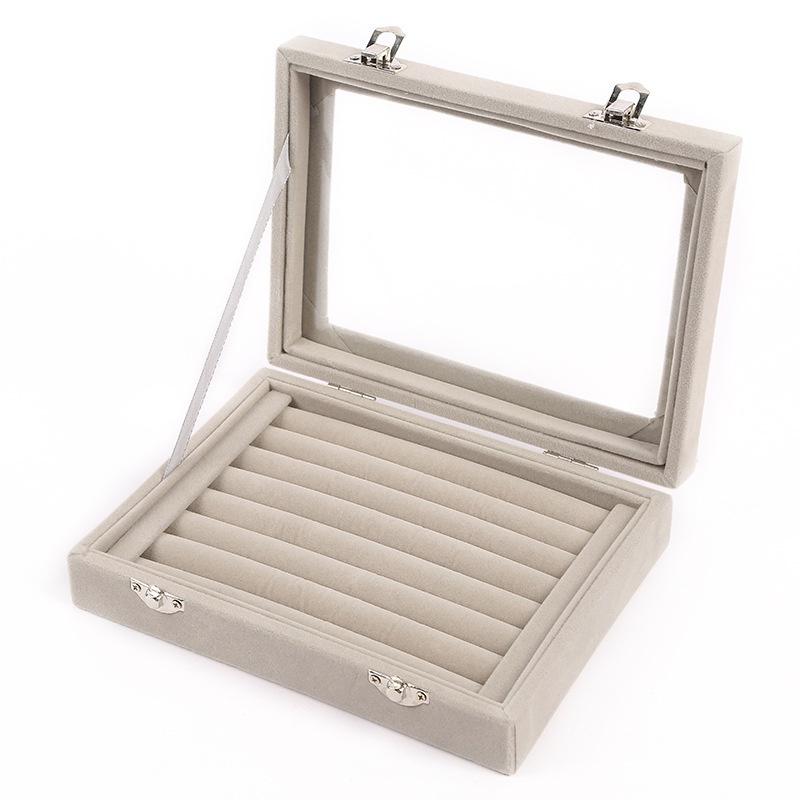 Portable Jewelry Storage Box Earring Ring Necklace Container Jewelry Display Case