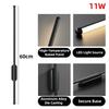 Moderne minimalistische LED-Streifen-Wandleuchte, 3 Farben dimmbar, ohne Bohren, Touch-Steuerung, Schlafzimmer, Nachttisch, Wohnzimmer, TV-Hintergrund