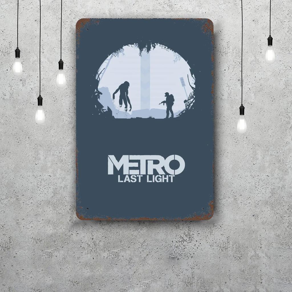 Metro Exodus Plaques Métalliques décoration murale Vieilles Plaques en Fer Blanc Capitaine Affiche Métallique Décor pour Bar Pub Club Décoration Murale
