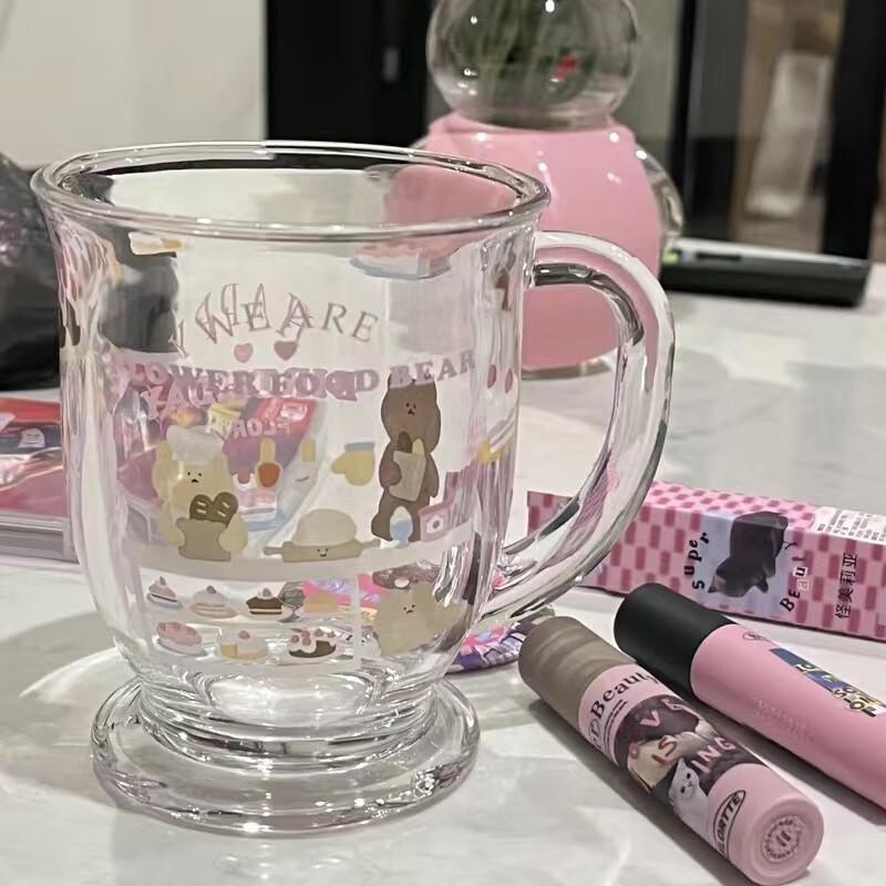 Tazza Grande in Vetro Cartone Animato Carino Shangqi