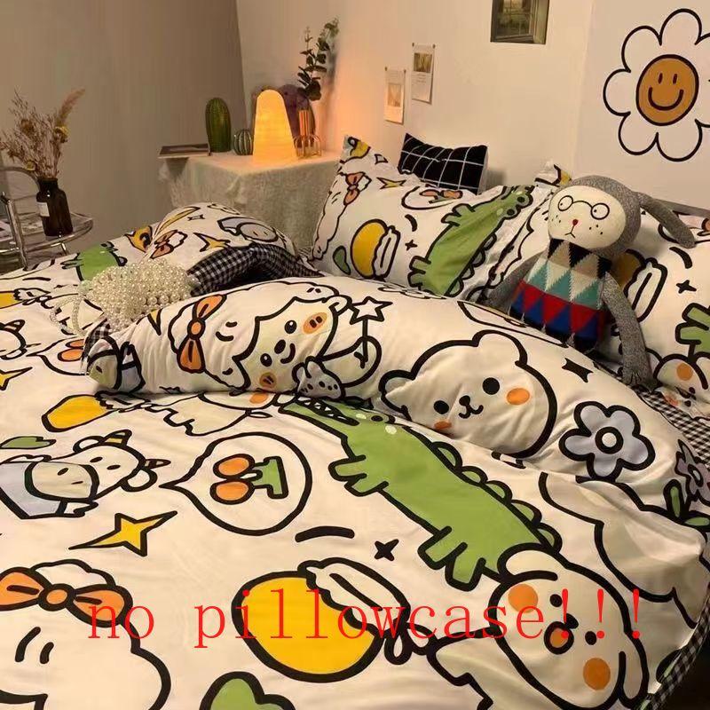 Cartoon Duvet Cover Household Dormitory Bedclothes Luxury King Queen Size Fashion Washable Home Textile Bedding Skin-friendly