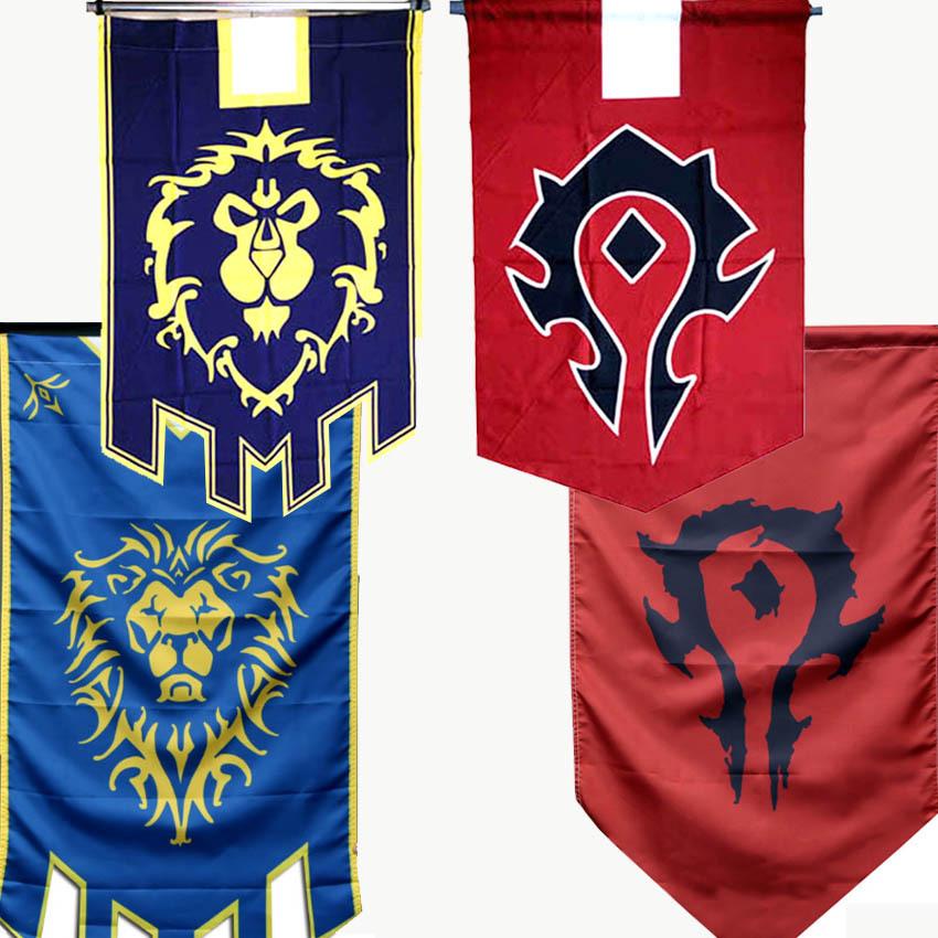 Warcraft Horde & Alliance Wall Banner Poster - Anime Merchandise Flag
