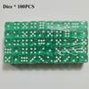 100 Pieces Colored Dices 14mm 6 Sided with Acrylic Material Standard Game Dice Set for Board Games Parties Classroom Math Dice