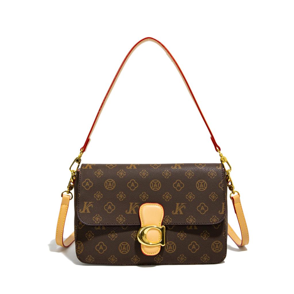 Monica Qiqi's new season contrasting color large-capacity chain bag fashionable versatile messenger women's bag