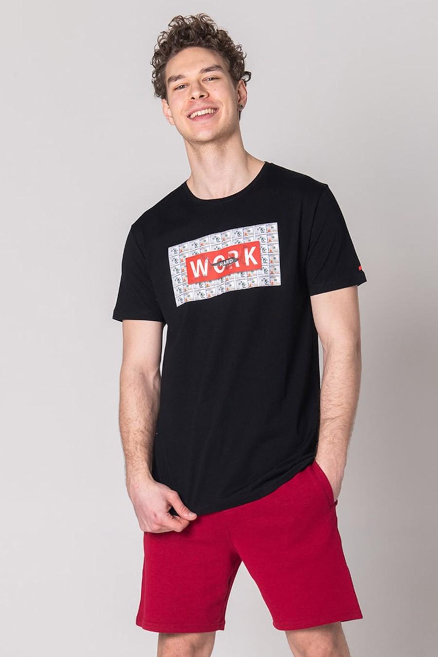 

Футболка John Frank (70911) 52(XL) прозорий колір чорний