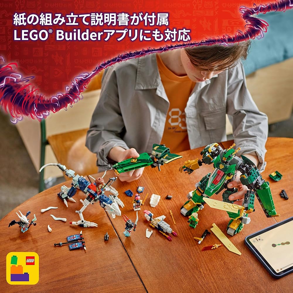 LEGO Ninjago Lloyd's Green Jet Mech Building Set Toy for Kids Ages 9-11, Includes Vehicle and Robot Features