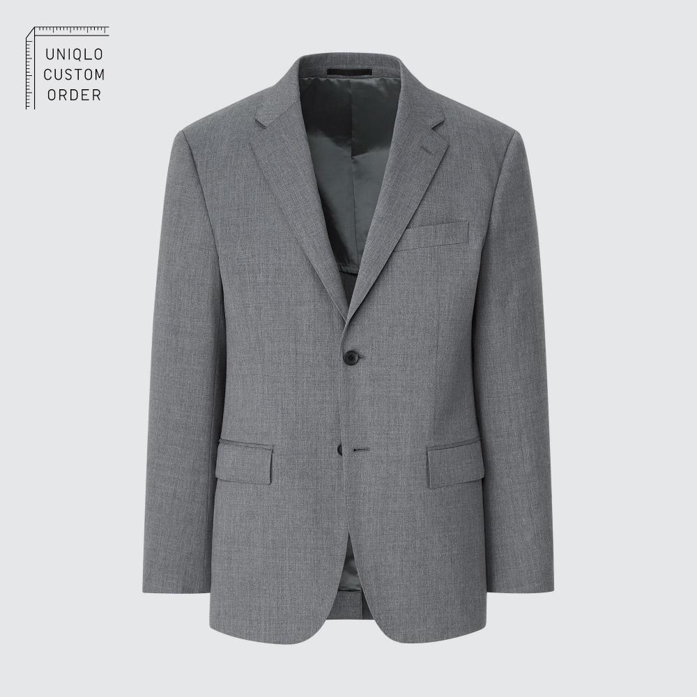 Uniqlo Japan Stretch Wool Slim Jacket  Can Be Set Up 