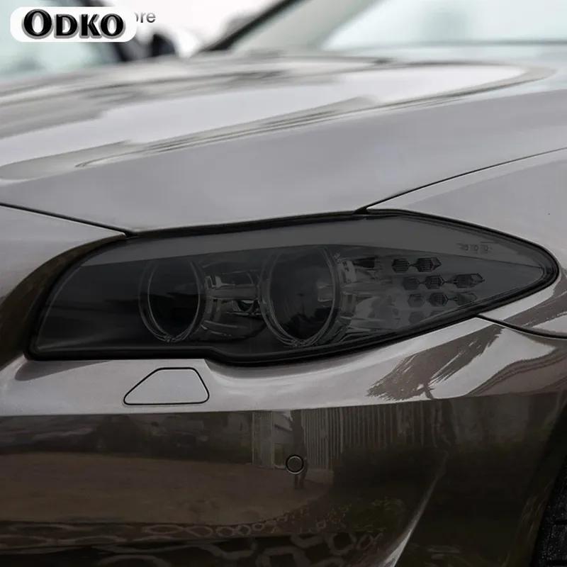 2 Pcs Car Headlight Protective Film Headlamp Transparent Black TPU Sticker For BMW 5 Series GT F07 F10 F11 G30 G31 Accessories