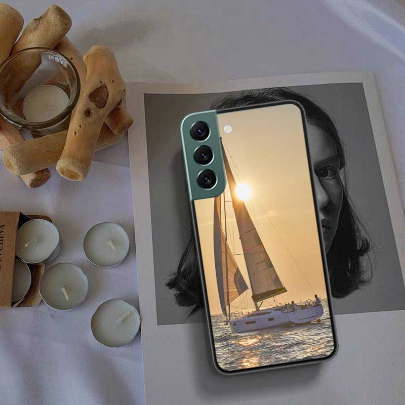 Sailing Boat Phone Case For Samsung A16 A26 A36 A56 Galaxy A02S A12 A52S A13 A23 A33 A53 A54 A34 A24 A14 A22 A32 A42 A72 Cover C
