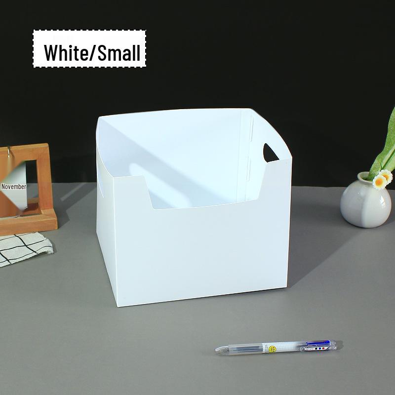 Collapsible Plastic Desktop Organizer Box for Books & Stationery