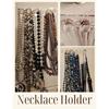 Necklace Holder, Acrylic Hanger, Wall Mont Organizer, Jewelry Hooks for Necklaces, Bracelets, Chains
