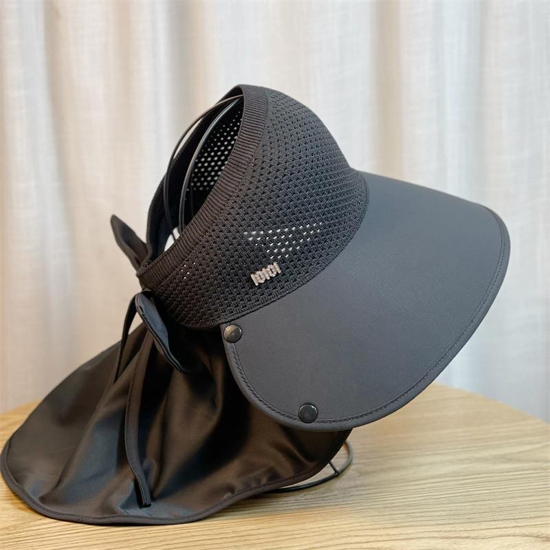 Adjustable Brim Sun Hat Women Summer Outdoor Riding Neck Guard Fisherman Hat