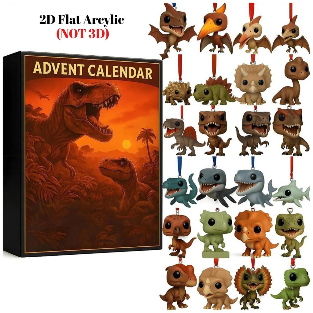 Dinosaur Park Advent Calendar 2025 with 24 Surprise Figures Christmas Advent Calendar for Halloween and Christmas