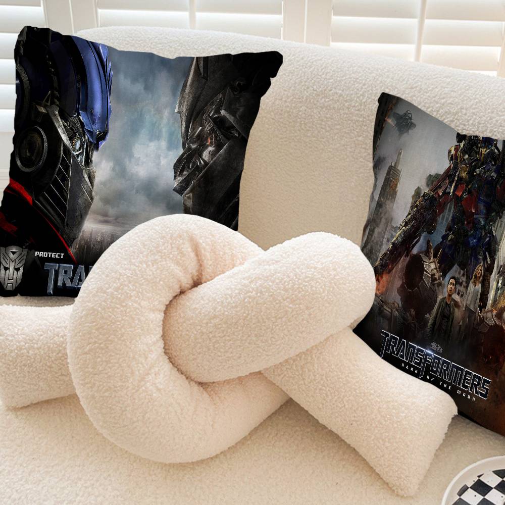 T-Transformers Maple Design Cushion Cover Happy Autumn Harvest Decor Holiday Decorati Pillow Cover