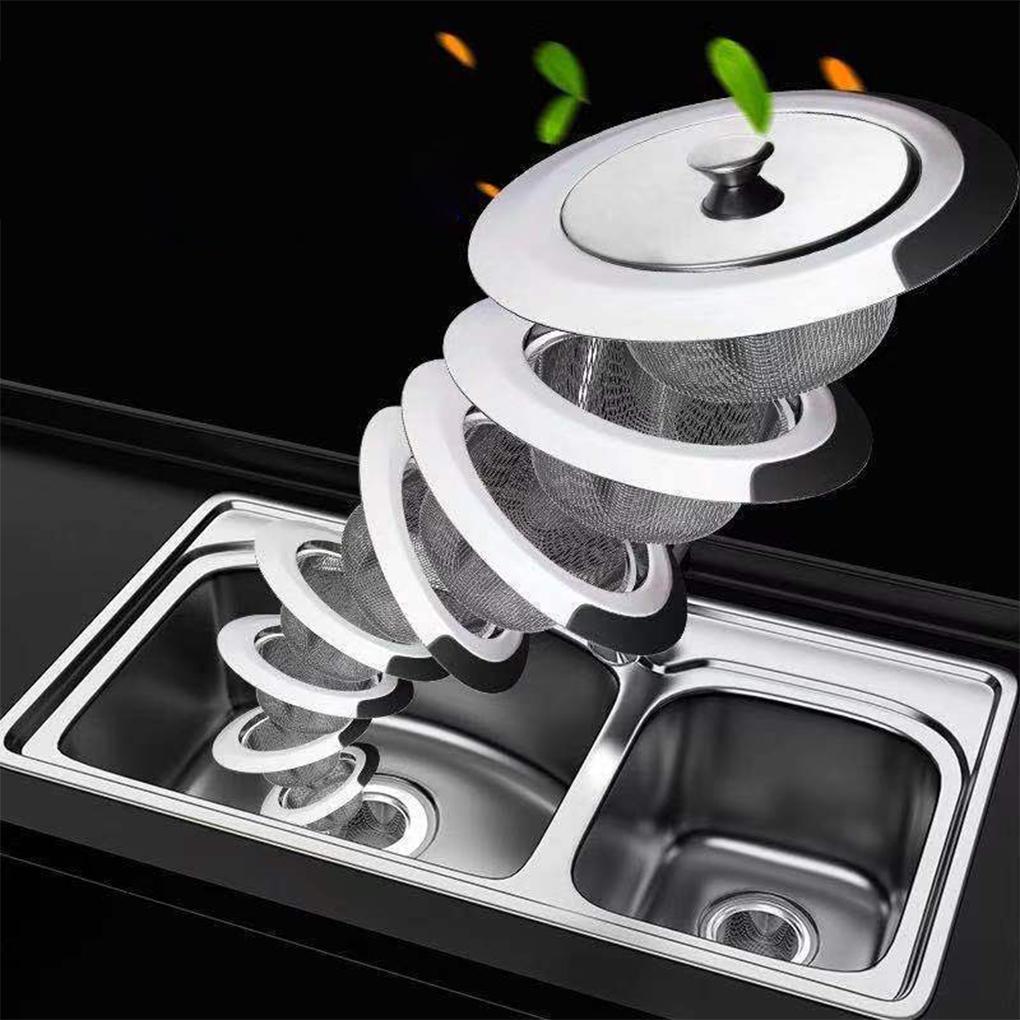 Filternetz Edelstahl Leichtigkeit Tragbare Wiederverwendbare Spülbeckenfilter Breite Anwendung Sieb Küche Badezimmer Badewanne