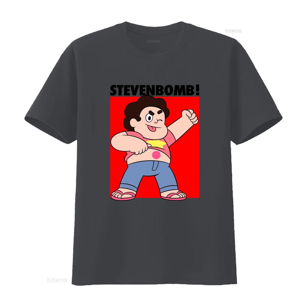 Funny Cartoon Steven Universe Print Casual T Shirt Vintage Washed Streetwear Stretched Slightly Unisex Breathable Homme