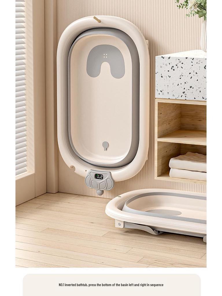 Foldable Baby Bathtub - Large, Reclining, for Toddlers & Newborns