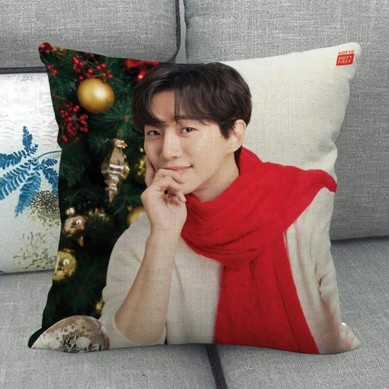 Kpop Lee Junho Pillowcase High Quality Home Textile Cotton Linen Fabric 45x45cm One Side Decoration Pillow Cover New WJY10.16