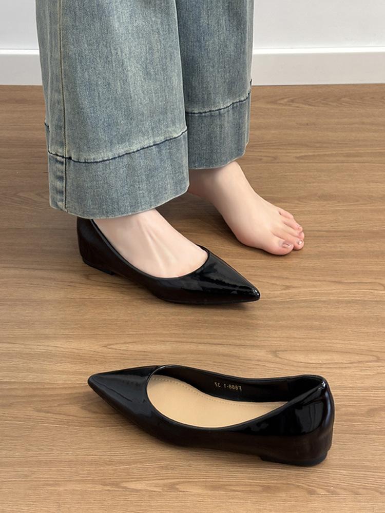 French Sexy Nude Small Man Inner Height Increase 5cm Shallow Mouth Versatile Temperament Commuting Single Shoes Women