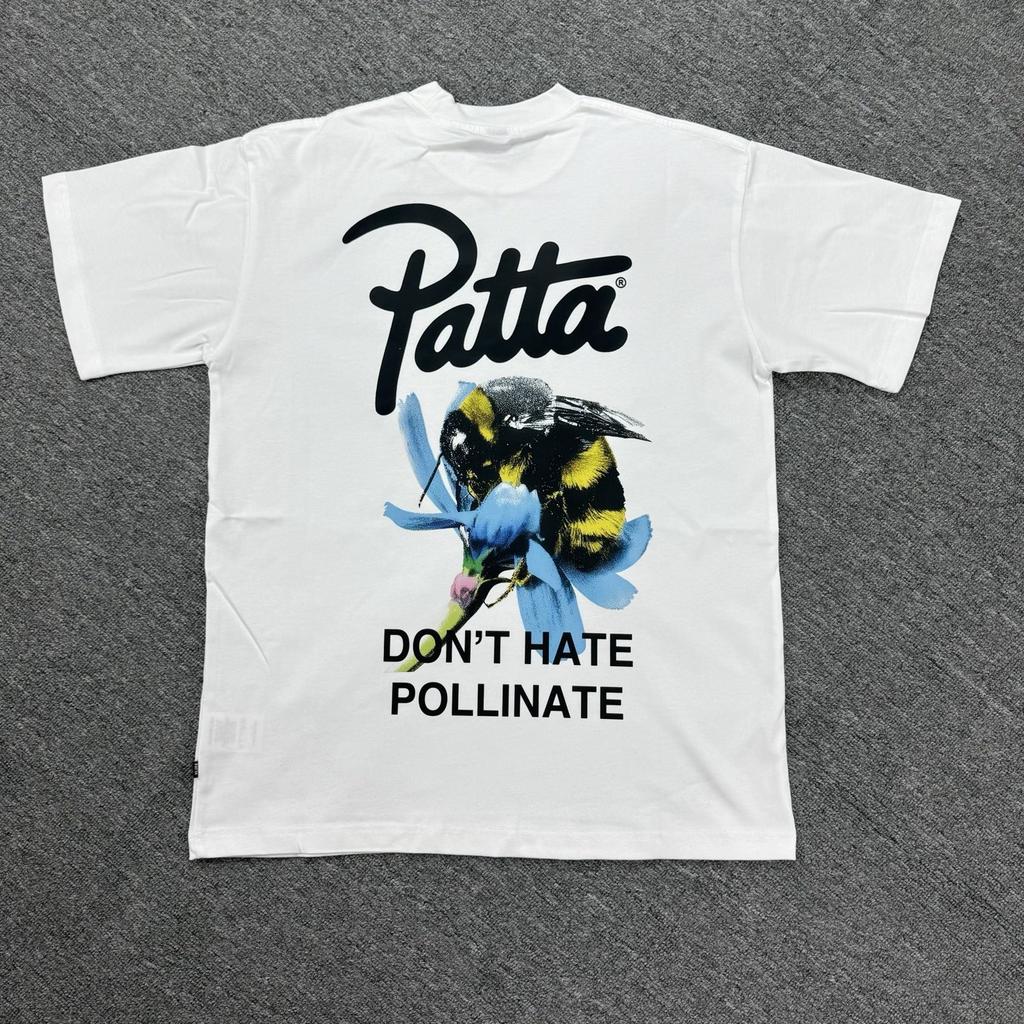 Amerikanische grenzüberschreitende trendige Marke PATTA Designgefühl Buchstabendruck Kurzarm-T-Shirt Herren- und Damen-Trendmarke Vielseitiges lockeres Oberteil